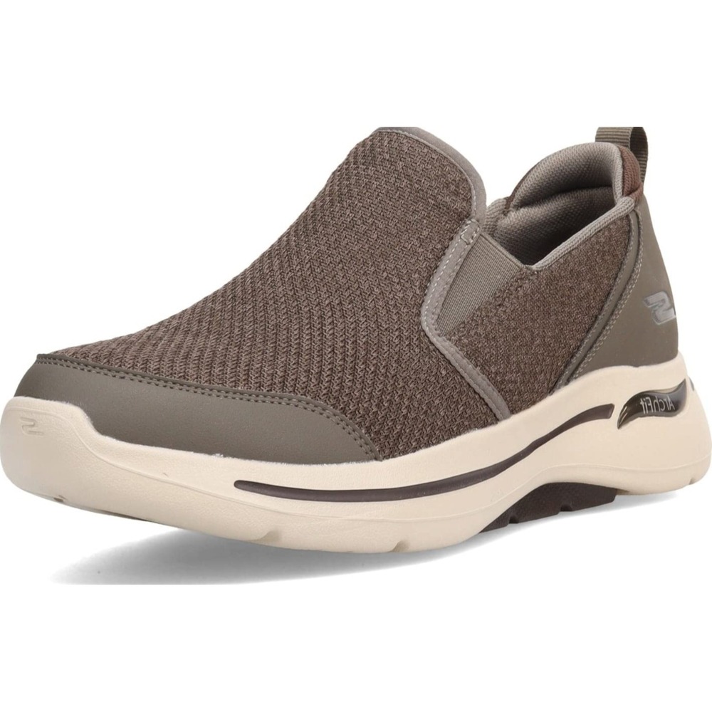 Skechers Mens Go Walk Arch Fit Goodman Slip On Comfort Sneaker Taupe -‎ Size 8.5